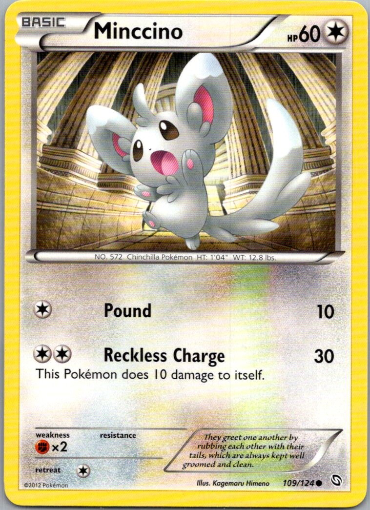 Minccino 109/124 Common Dragons Exalted Pokemon Lightly Played
