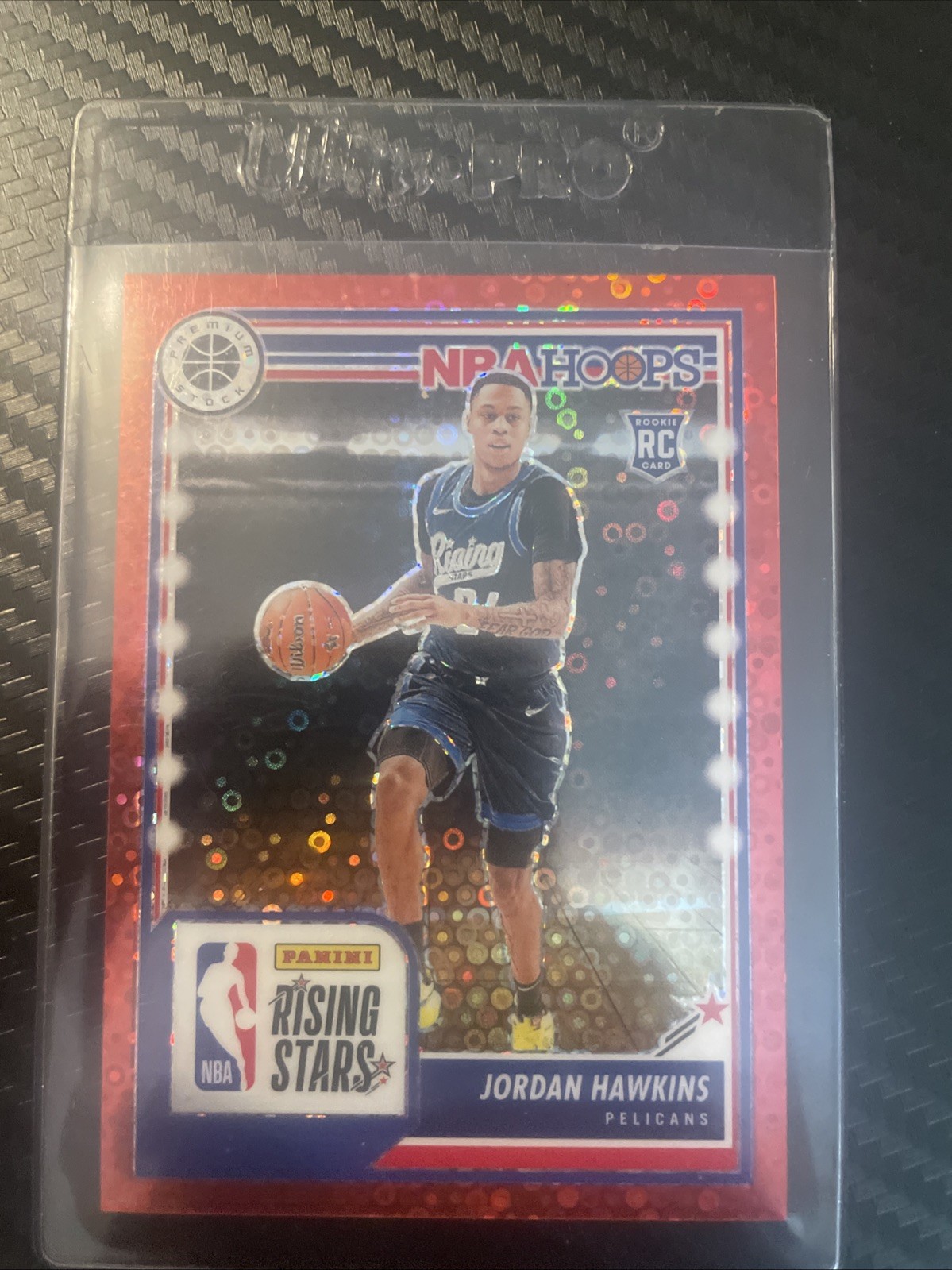 2023 Hoops Premium Stock Jordan Hawkins Rookie #288 Red Disco /149