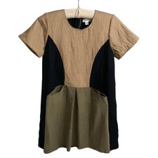 Cousin Earl Women's XS Colorblock Short Dress Multicolor Pockets NEW - CJ