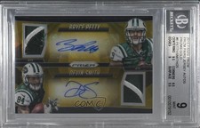 2015 Panini Prizm Pairs Gold 3/25 Bryce Petty Devin Smith BGS 9 MINT Auto 5h9