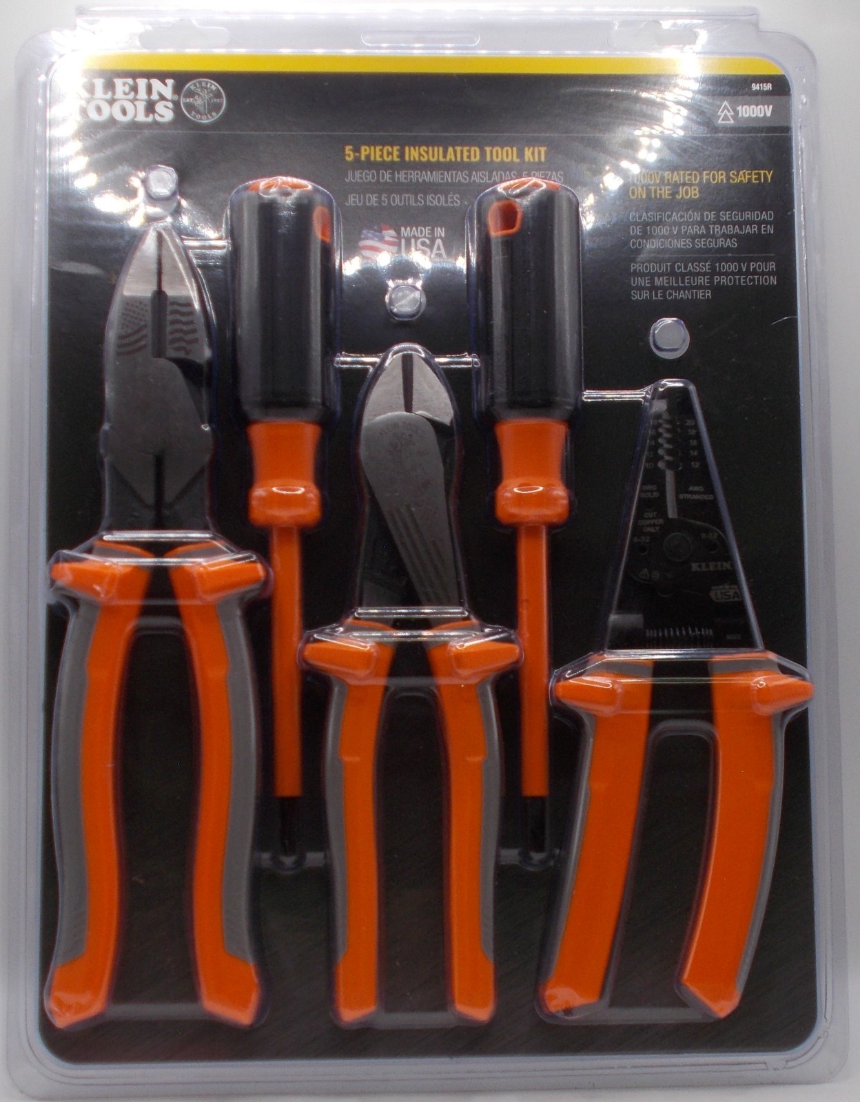 Klein Tools 9415R 1000V Insulated 5-Piece Electrician Tool Set