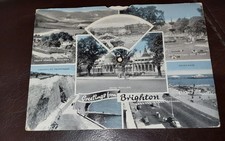 Brighton  Sussex Dennis Mechanical Postcard, Poynings, old Steine, Etc 1960's