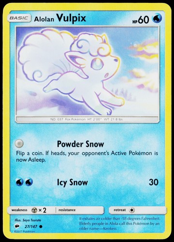 Alolan Vulpix 27/147 SM - Burning Shadows LP