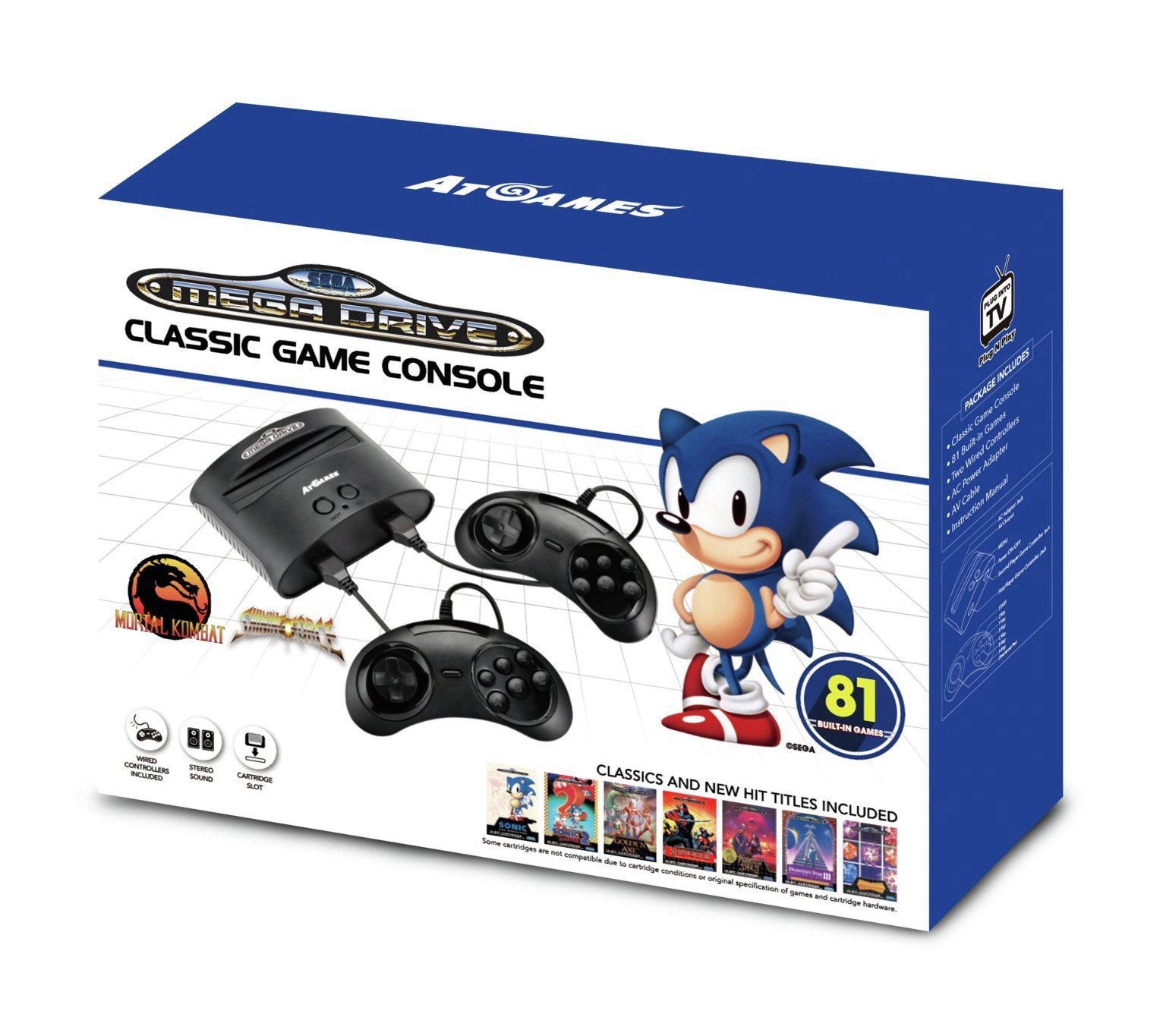 SEGA Mega Drive MINI Classic Game con 81 Giochi Completa Con Slot Cartucce