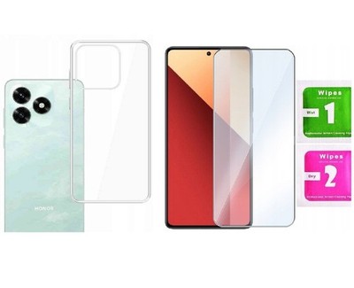 Für Honor X5c Plus 4G - Hülle Cover Case Handy Tasche + 9H Displayschutzglas
