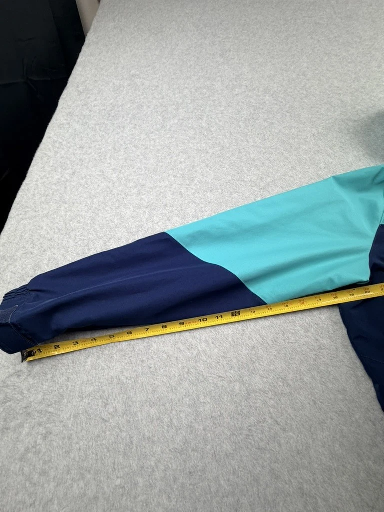 Magellan Outdoors Rain Jacket XL Navy Blue Aqua Hooded Full Zip Fleece Lined image 4
