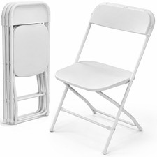 Set 4 Sedie Bianche in Polipropilene ad Alta Resistenza con Seduta Ergonomica