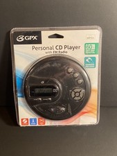 GPX PC332B Black Personal CD Player FM Radio 60-Sec Anti-Skip Earbuds Included