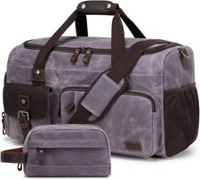 Travel Duffle Bag Weekender with Shoe Compartment Overnight for Gray