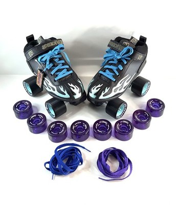 Sure-Grip Rock Speed Freaks Quad Skates Size 5 w/ Extra Wheels