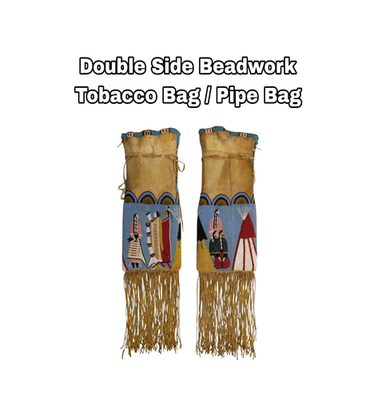 cheyenne tobacco bag 2 Pcs Native American Cheyenne Beaded Pipe bag Cree Sioux Style Tobacco  pouch