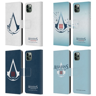 OFFIZIELLE ASSASSIN'S CREED III LOGOS BRIEFTASCHE HUELLE FÜR APPLE iPHONE HANDYS