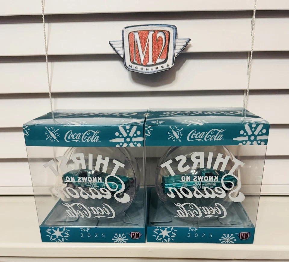 New M2 Machines Coca-Cola Christmas Ornament 1969 Ford F-100 Ranger & Chase - Image 3 of 4