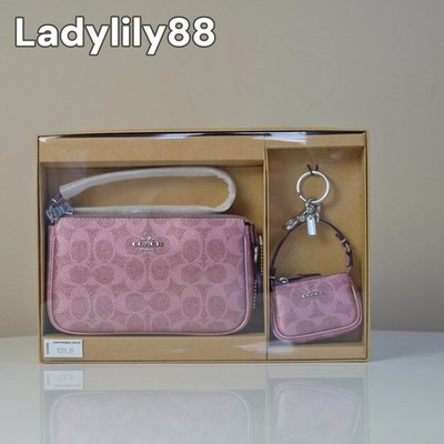 NWT Coach CCK96 Boxed Nolita 19 And Nolita Bag Charm Set In Signature Canvas