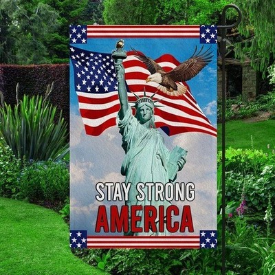 Stay = America Patriot Eagle Independence Day Flag Graden Flag