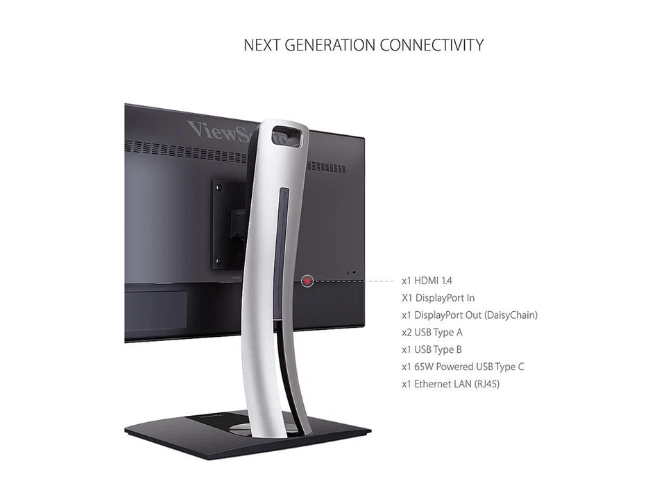 ViewSonic VP2468a 24 Inch Premium IPS 1080p Monitor with Advanced Ergonomics, Co - Image 3 of 4