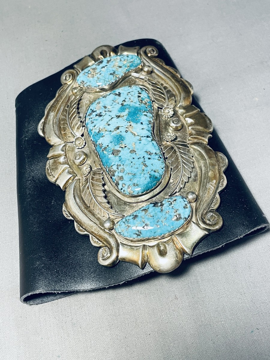 Native American The Best Vintage Navaj Turquoise Sterling Silver Ketoh Bracelet - 273 Grams Native American The Best Vintage Navaj Turquoise Sterling Silver Ketoh Bracelet - 273 Grams