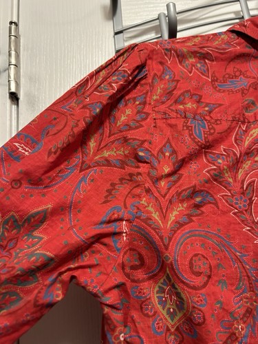 Ralph Lauren LRL LAUREN JEANS Damen M Bluse Rüschen Ausschnitt Damast Cottagecore Rot - Bild 15 von 16