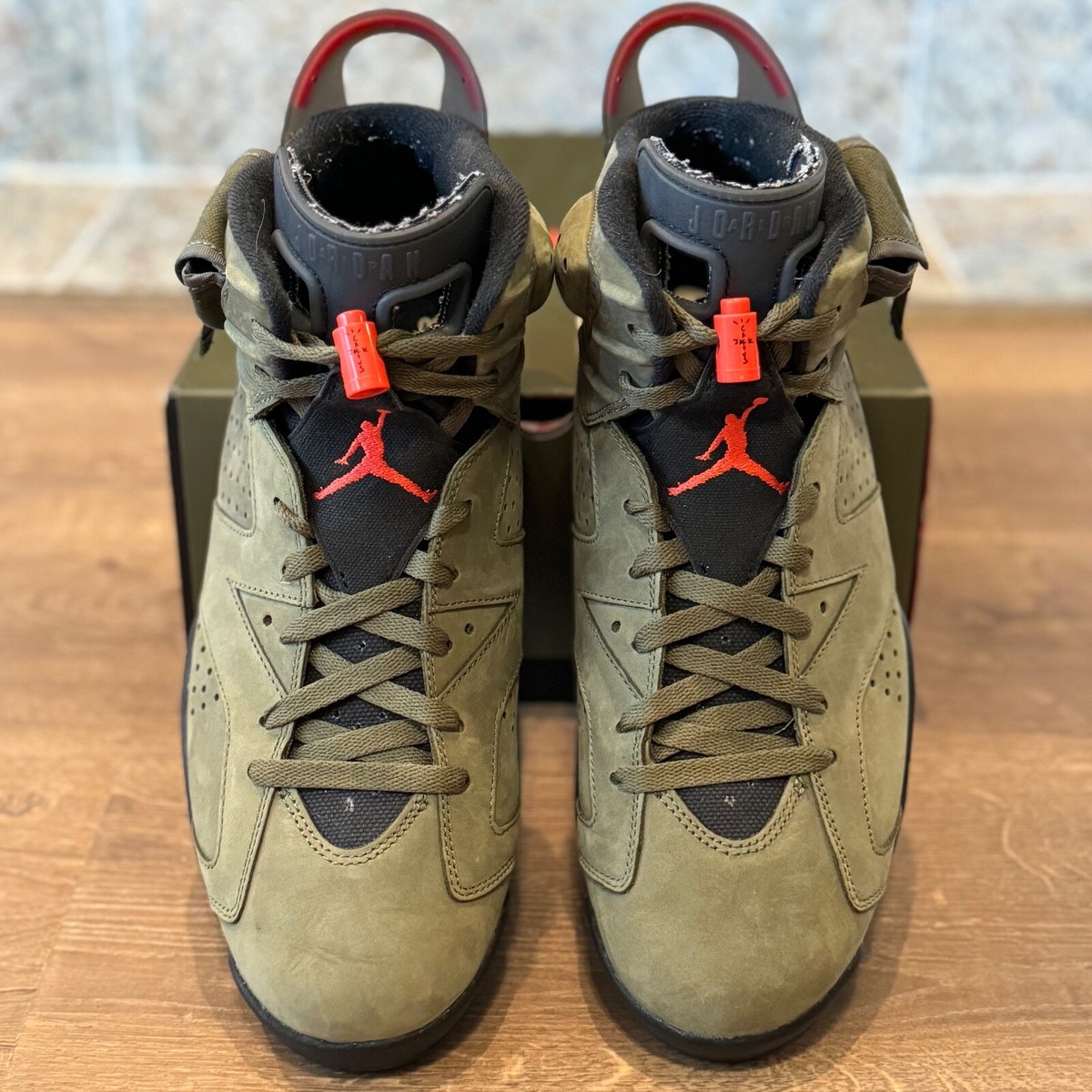 Jordan 6 Retro x Travis Scott Olive Cargo Cactus Jack Size 11.5