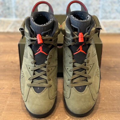 Jordan 6 Retro x Travis Scott Olive Cargo Cactus Jack Size 11.5