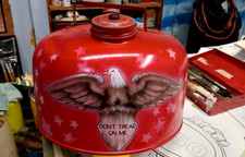 vintage Eagle gas can hand-painted patriotic eagle don't tread on me