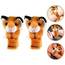 2pcs Kids Slap Wristbands Animals Slap Bracelet Plush Tiger Wristbands
