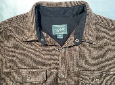 c440【woolrich】USA製 ウール総柄ジャケット【メンズXXL】レッド 80s USA製 Woolrichウールリッチ バッファローチェック ウール