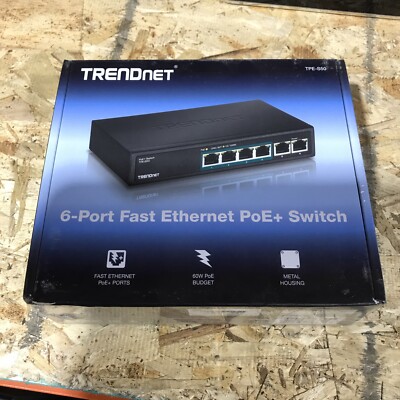 TRENDnet TPE-S50 6-Port Fast Ethernet PoE+ Switch