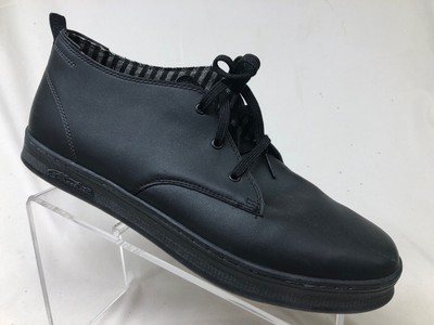 skechers black leather shoes