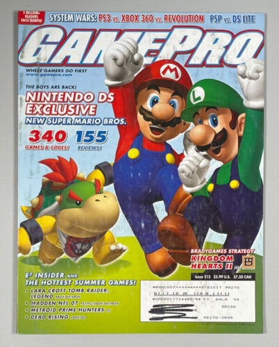VINTAGE GamePro Magazine June 2006 Super Mario Bros Nintendo DS Video Games - Afbeelding 1 van 2