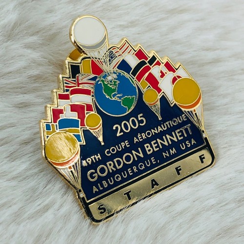 2008 Albuquerque Gordon Bennett Cup Hot Air Gas Balloon Fiesta Staff Pin