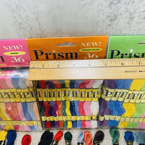 PRISM Spring/Winter Colors EMBROIDERY FLOSS 36 SKEINS Cotton Lot Needles NEW - Picture 10 of 10