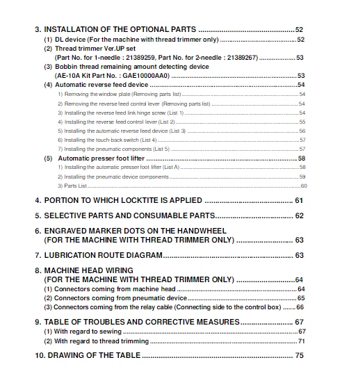 JUKI LU-1510N LU-1508N LU-1560N LU-1565N ENGINEERS MANUAL REPRINTED COMB BOUND - Image 3 of 3