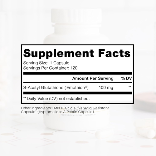 S-Acetyl Glutathione Gold 100Mg, Made in USA - 4 Month Supply | Acid Resistan... - Picture 12 of 12