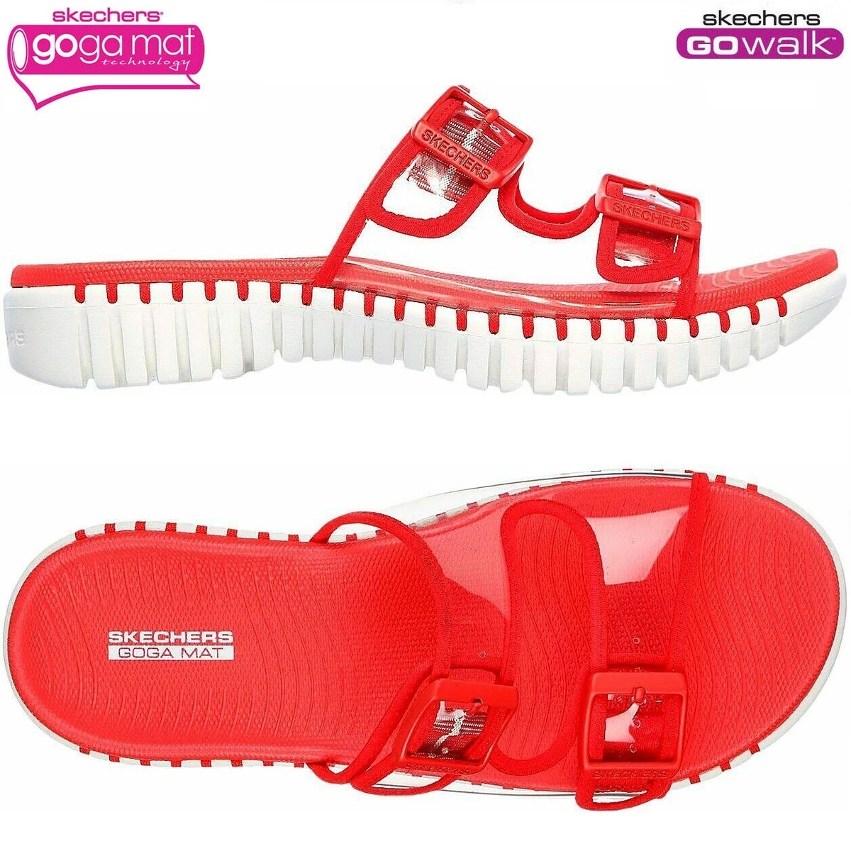 Skechers goga mat flip flops uk sale