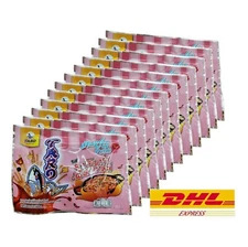 12 x Taro Fish Snack Sauce Coated Korean Spicy Carbonara Flavoured 20 g
