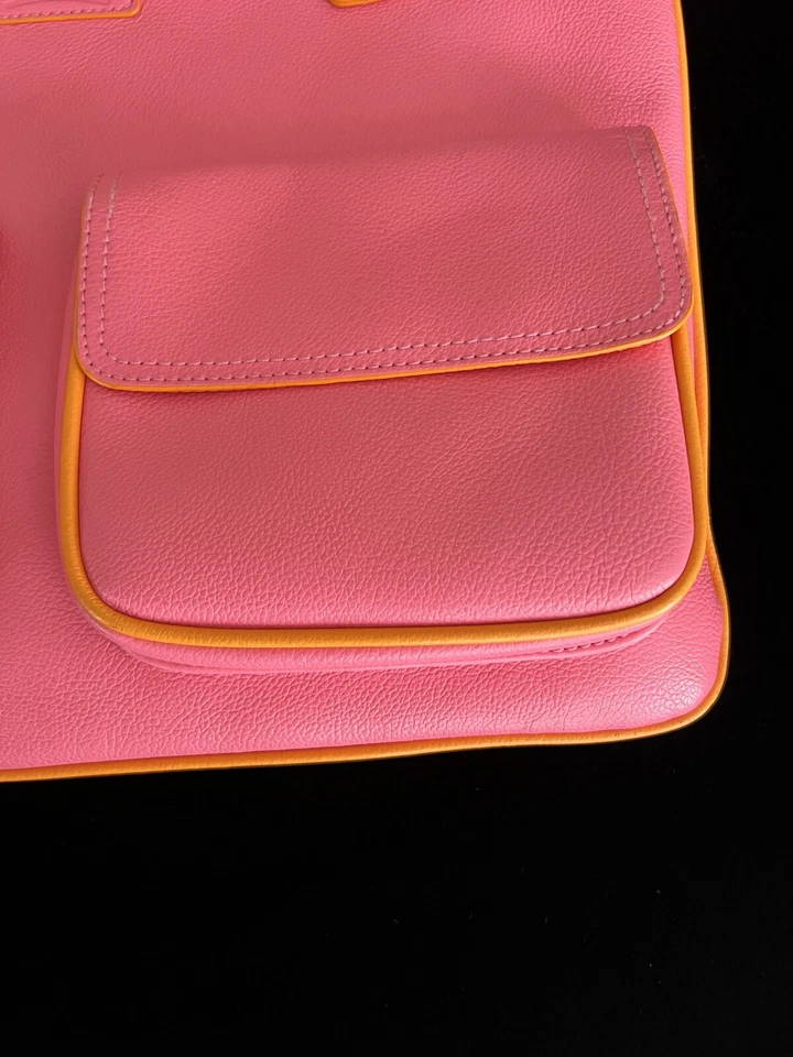 Baekgaard 泡泡胶/探戈芒果平底工装皮革托特包二手状况完好 — 第 3/4 张图片