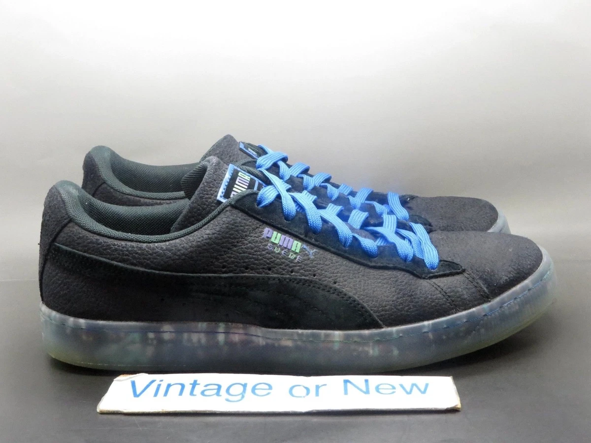 Men s Puma Suede Classic v2 AOP Grafitti Black Royal Blue 367565