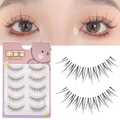 Transparent Stem Eyelashes Natural Wispy Long Lash Extension Korean Eye Makeup