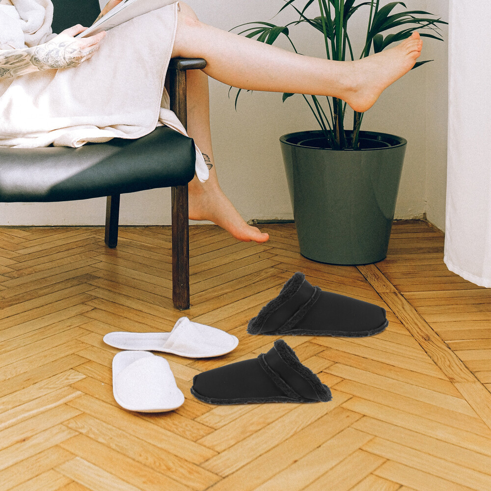 SAOLA 2 paia copriscarpe in velluto da lavoro donna fodere per scarpe inserto suola pelosa