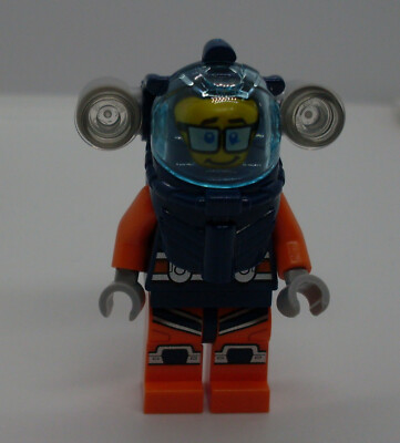 Lego Deep Sea Explorers Figur - Taucher ( Scuba Diver rot mit Flossen ) Neu