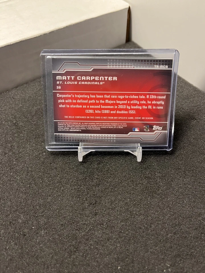 Matt Carpenter 2014 Topps Trajectory bat relic TR-MCA St. Louis Cardinals - Image 2 of 2