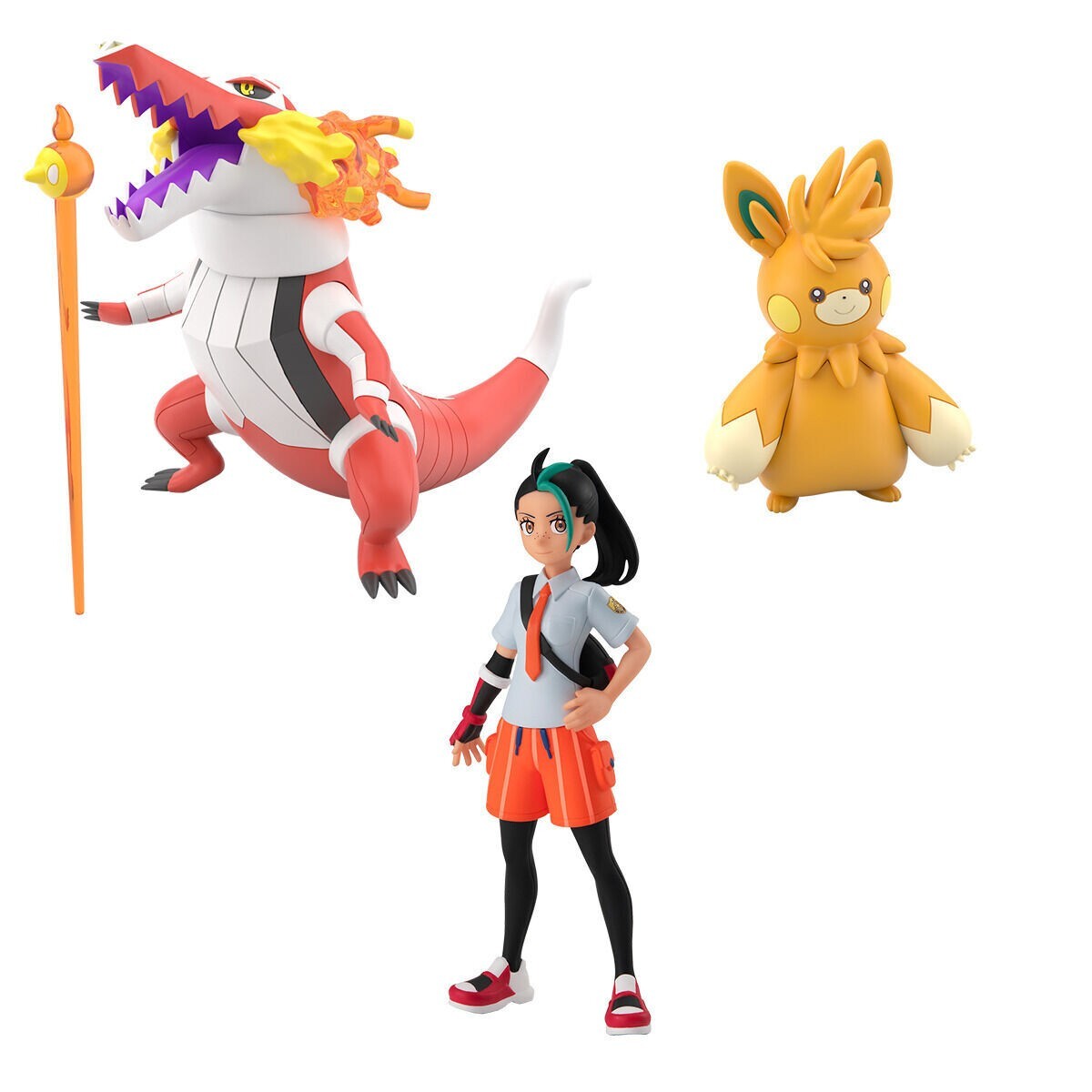 Pokemon Scale World Figure Paldea Nemona & Skeledirge & Pawmot