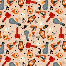 Feline Drive Fabric MEOWLOWEEN Cat Potions Parfait - Fat Quarter (18" x 22") FQ