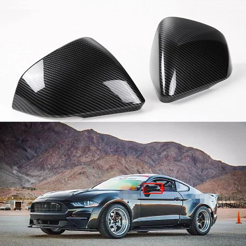2015-2020  For Ford Mustang GT W/LED Signal Real Carbon Fiber Side Mirror Covers