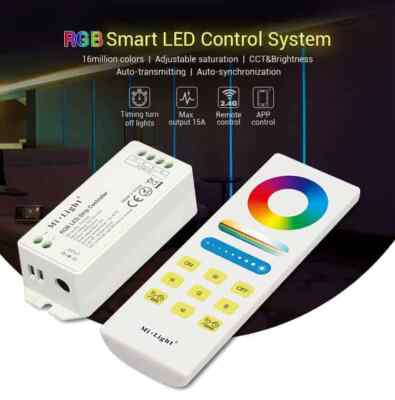 Milight Smart LED Steuerung für RGB/RGBW/RGB+CCT Streifen Licht, DC 12V 24V