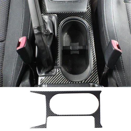 Panel portavasos decorativo de fibra de carbono para Subaru Forester 2013-2018 - Imagen 4 de 4