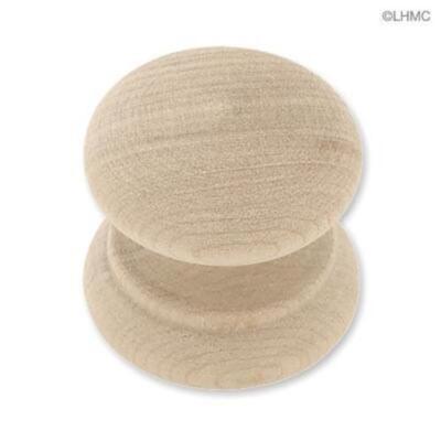 (5 Pack) 1-1/4 inch Unfinished White Birch Knob
