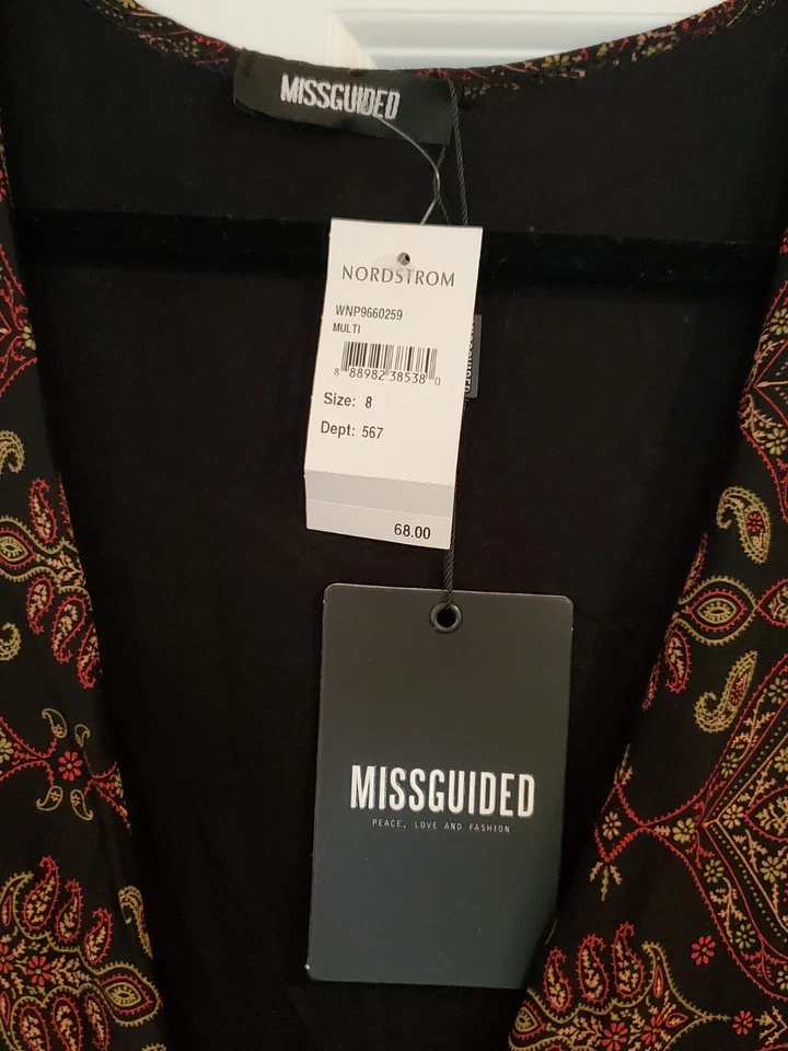 Детский комбинезон Missguided Paisley Res and Black Bell Deep V размер 8 - Изображение 3 из 3