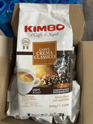 Kimbo Espresso Crema Classico Light Roast Whole Coffee Beans 2.2 LBS